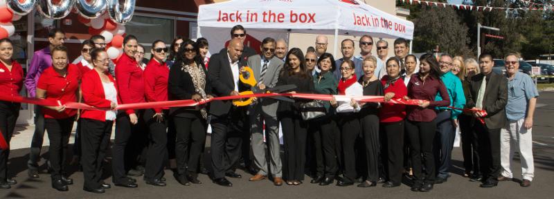 Jack in the Box Ribbon Cutting  is a Crowd Pleaser!