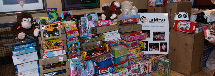 La Mesa Chamber Members Give the Phrase “There’s No Place Like Home for the Holidays” New Meaning by Collecting Toys for La Mesa Military Families