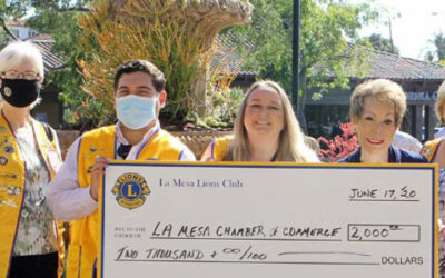 Local Checks are Donated to Assist Local Businesses – New Fund Named the La Mesa Business Assistance Fund