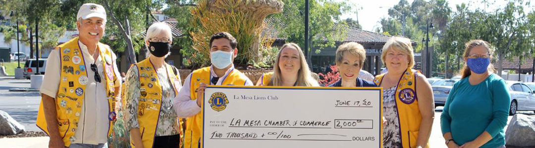 Local Checks are Donated to Assist Local Businesses – New Fund Named the La Mesa Business Assistance Fund