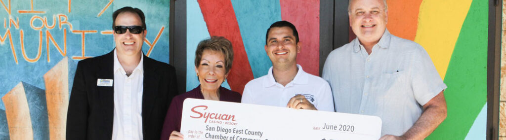 Sycuan Check Presentation to the La Mesa Disaster Recovery Fund