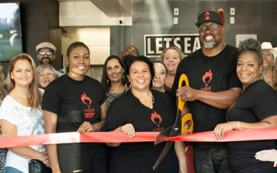 The I-Que BBQ Welcome Ribbon Cutting & Mixer Was a Lively Food Frenzy!