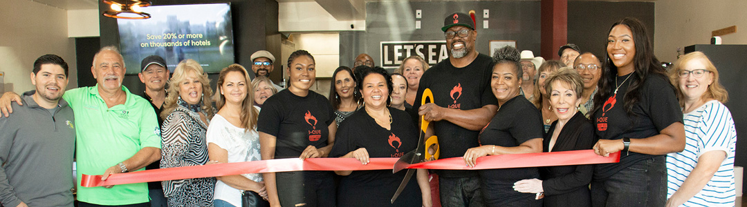 The I-Que BBQ Welcome Ribbon Cutting & Mixer Was a  Lively Food Frenzy!